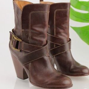 FRYE ANDREA MID BOOTS BROWN